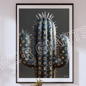 Louis Vuitton Cactus Wall Art 24x36 Vuitton Trendy Art by the Artist Denardai